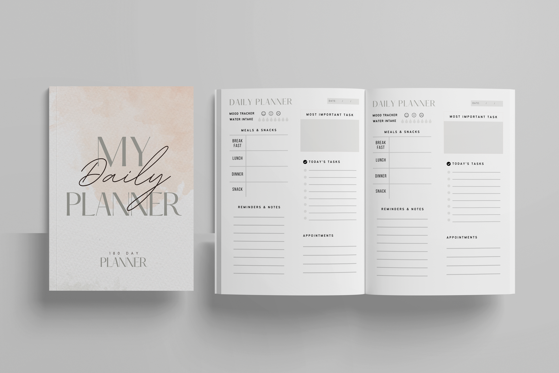 180 Day Daily Planner Canva Template