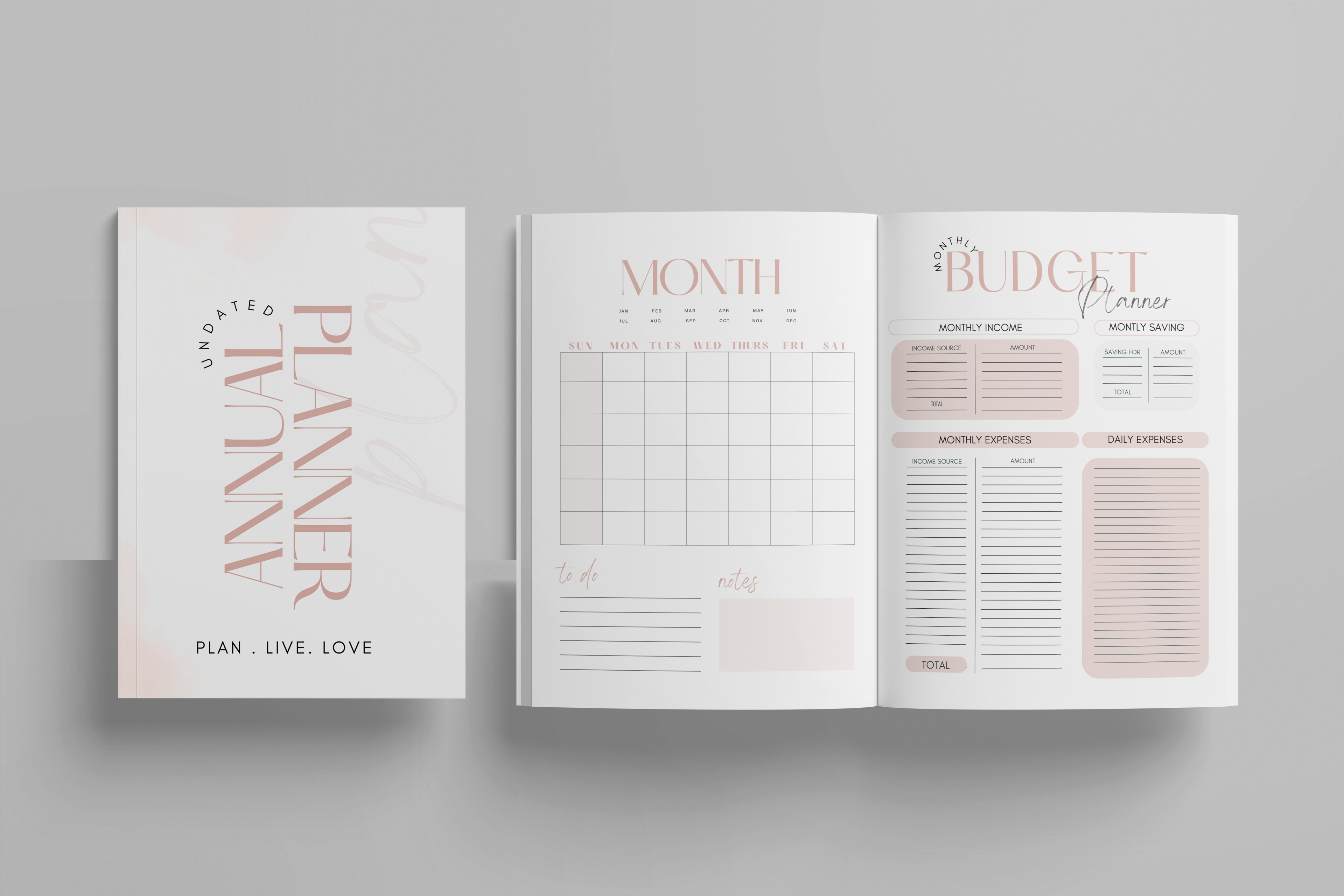 Undated Annual Planner Template