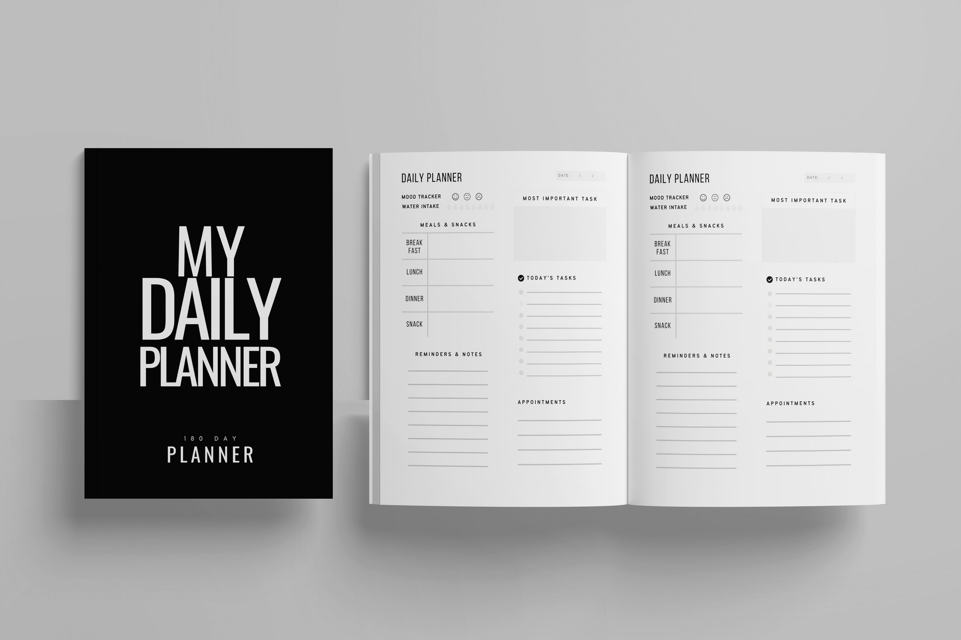 180 Day Daily Planner Canva Template