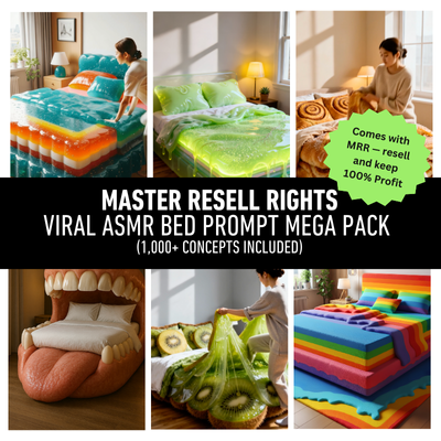 Master Resell Rights – Viral ASMR Bed Prompt Mega Pack (1,000+ Concepts Included)