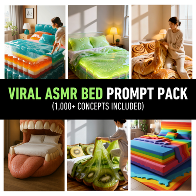 Viral ASMR Bed Prompt Pack — 1,000+ Image & Video Prompts