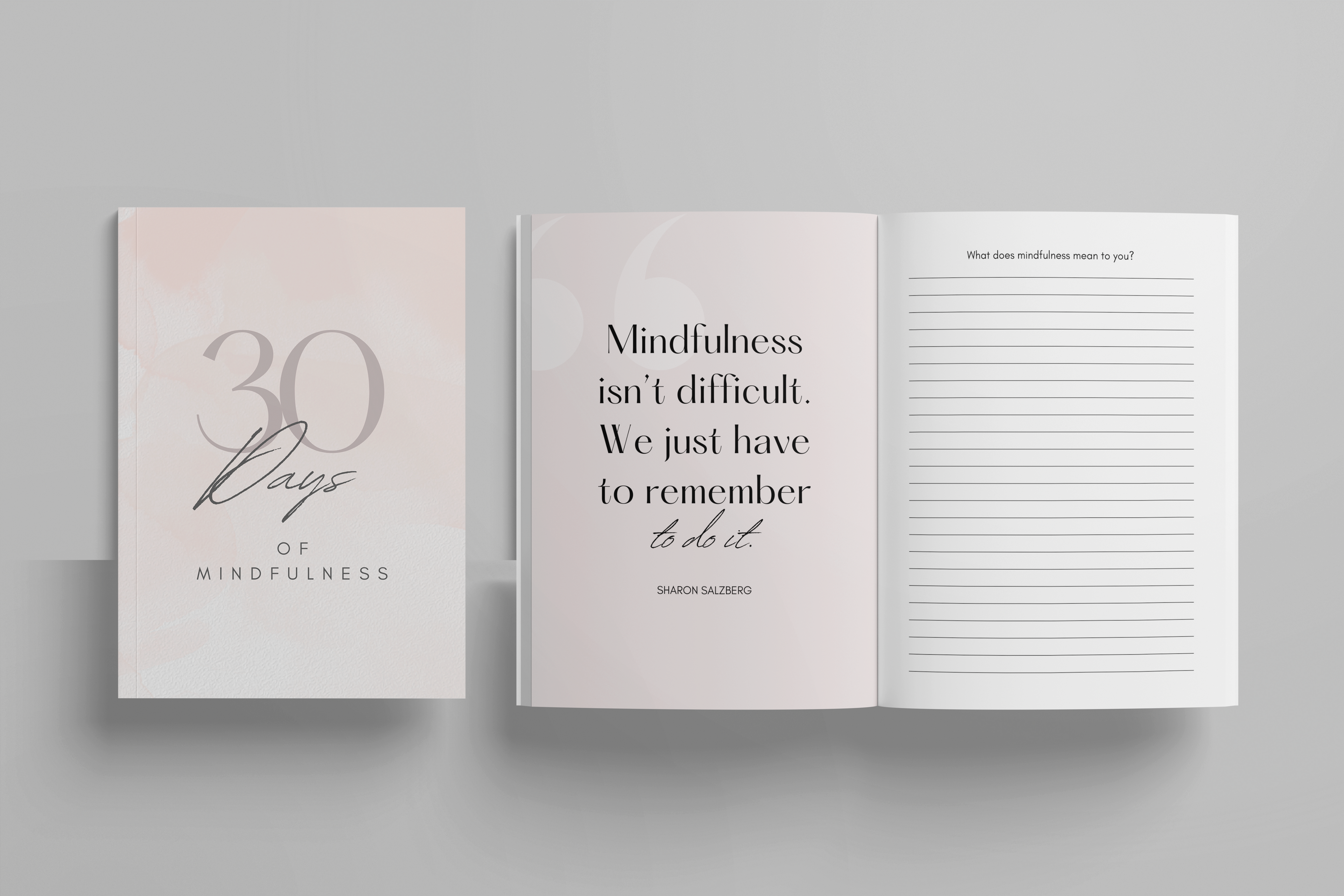30 Day Mindfulness Journal Template