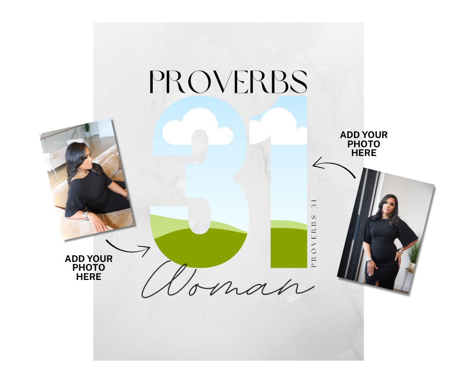 Proverbs 31 Woman Poster Canva Template