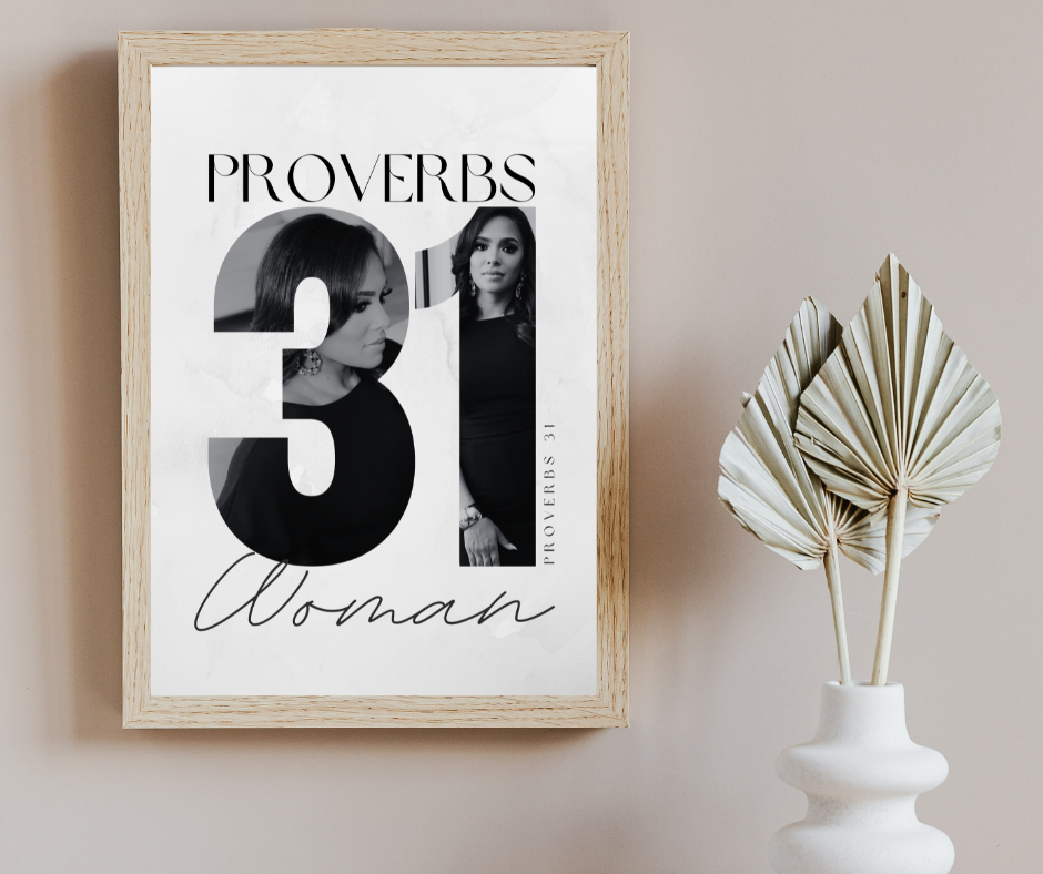 Proverbs 31 Woman Poster Canva Template