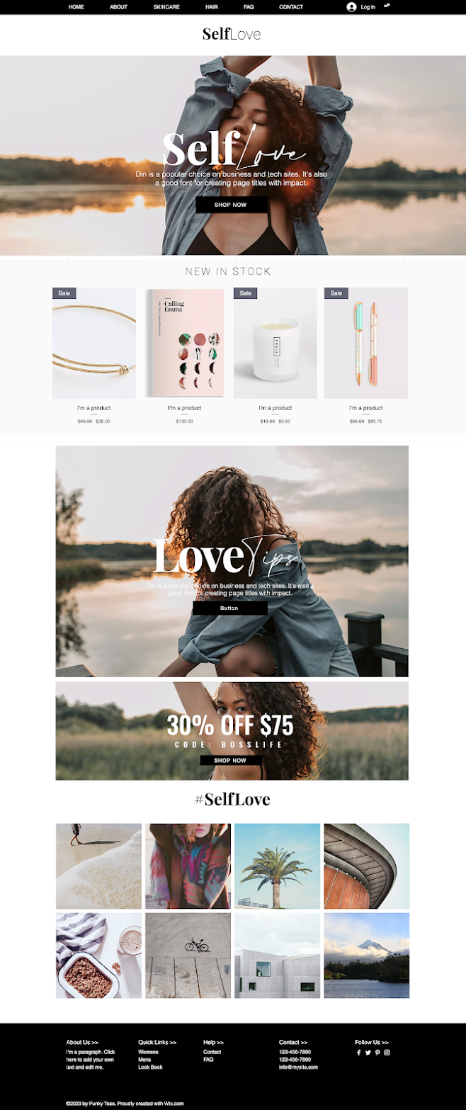 Simple E-Commerce Wix Website Special